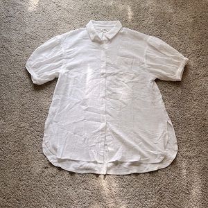 Off white Muslin puff sleeve tunic